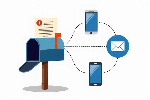 Ilustración de un buzón de correo y un teléfono, simbolizando diferentes métodos de contacto