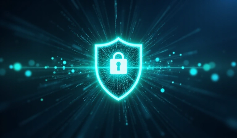 Icono de escudo de protección digital